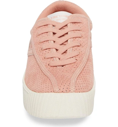 Shop Tretorn Bold Perforated Platform Sneaker In Blush Nubuck