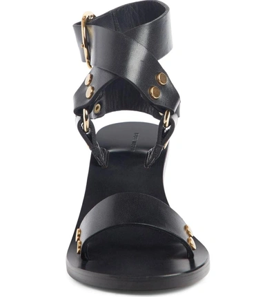 Shop Isabel Marant Jeyka Studded Moto Sandal In Black