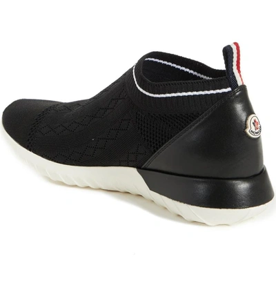 Shop Moncler Giroflee Knit Sock Sneaker In Black