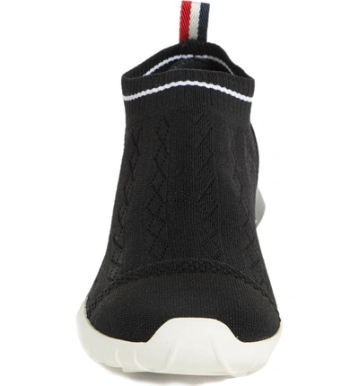 Shop Moncler Giroflee Knit Sock Sneaker In Black