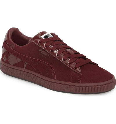 Puma X Mac Women's Classic Suede & Patent Leather Lace Up Sneakers In Red |  ModeSens