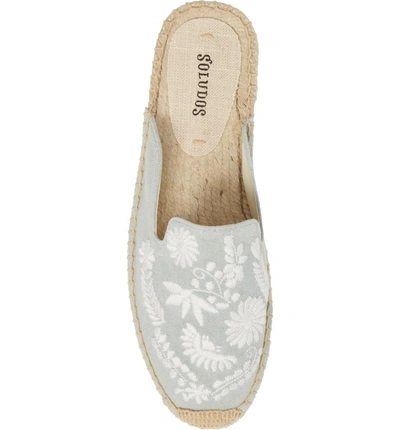 Shop Soludos Ibiza Embroidered Espadrille Loafer Mule In Chambray