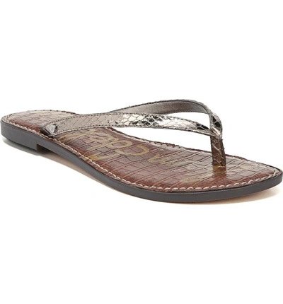 Shop Sam Edelman Gracie Sandal In Pewter