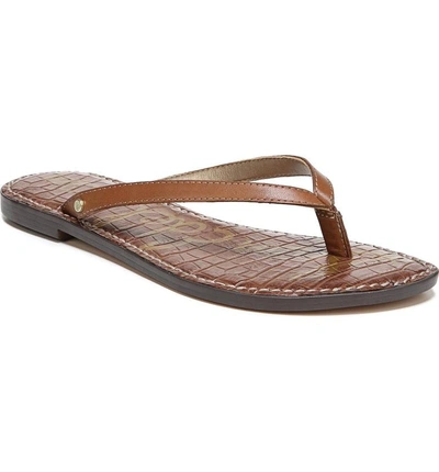 Shop Sam Edelman Gracie Sandal In Luggage Leather