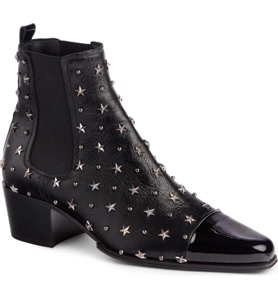 Shop Balmain Arthemisia Studded Chelsea Boot In Black