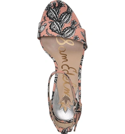 Shop Sam Edelman Yaro Ankle Strap Sandal In Orange Multi Print