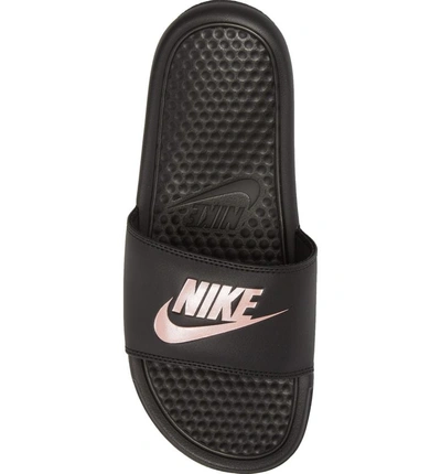 black benassi nike slides