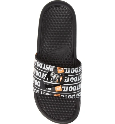 Shop Nike Benassi Jdi Slide Sandal In Black/ Black/ Black