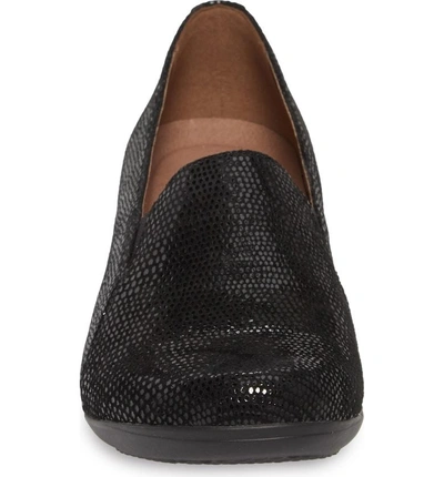 Shop Dansko Farah Loafer In Black Lizard Leather
