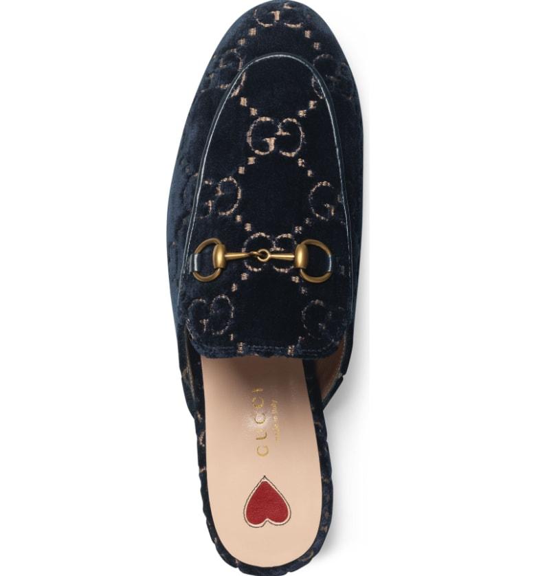 gucci velvet horsebit slippers