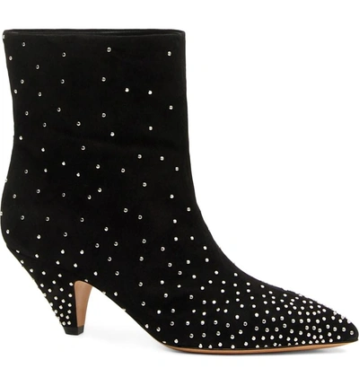 Shop Valentino Dewstuds Bootie In Black