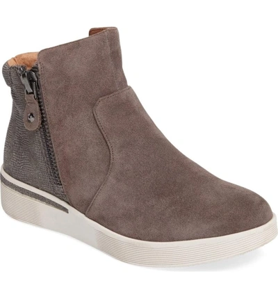 Shop Gentle Souls 'harper' Sneaker Bootie In Grey Leather