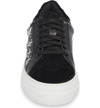 Shop Steve Madden Active Star Platform Sneaker In Black Leather