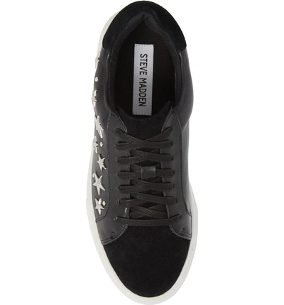 Shop Steve Madden Active Star Platform Sneaker In Black Leather