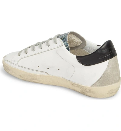 Shop Golden Goose Superstar Lace-up Sneaker In White/ Grey/ Blue