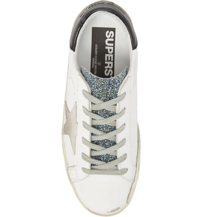 Shop Golden Goose Superstar Lace-up Sneaker In White/ Grey/ Blue