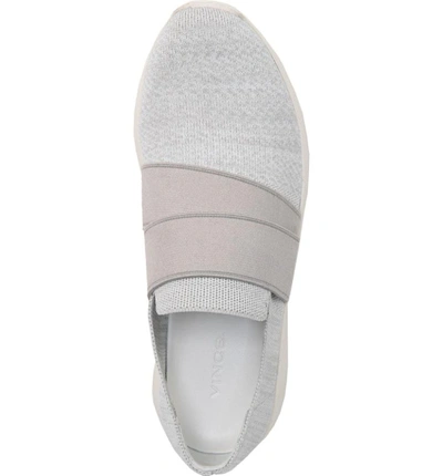Shop Vince Aston Slip-on Sneaker In White/ Grey Marled Knit