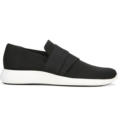 Shop Vince Aston Slip-on Sneaker In Black Solid Knit