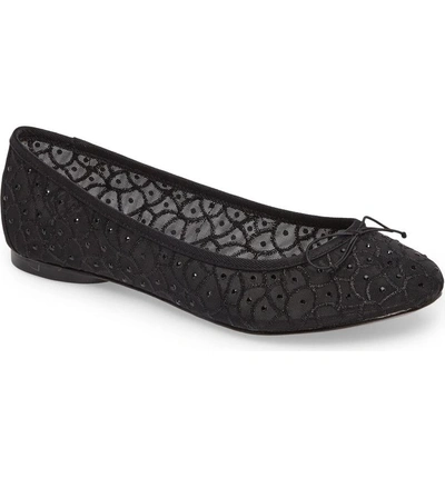 Shop Adrianna Papell Natalia Ballet Flat In Black Fabric