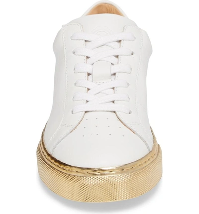 Shop Greats Royale Low Top Sneaker In Blanco Gold Leather