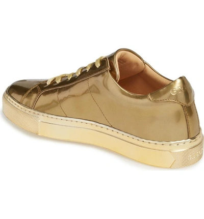 Shop Greats Royale Low Top Sneaker In Gold Tonal Flat Leather
