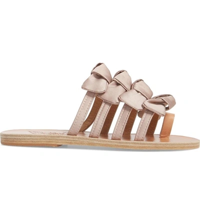 Shop Ancient Greek Sandals Hara Toe Loop Slide Sandal In Natural/ Lotus