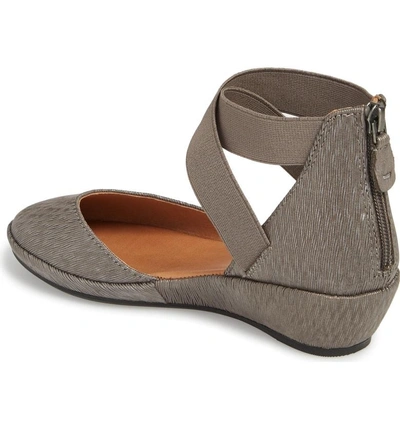 Shop Gentle Souls By Kenneth Cole 'noa' Elastic Strap D'orsay Sandal In Ash Embossed Leather