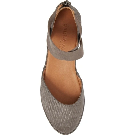 Shop Gentle Souls By Kenneth Cole 'noa' Elastic Strap D'orsay Sandal In Ash Embossed Leather