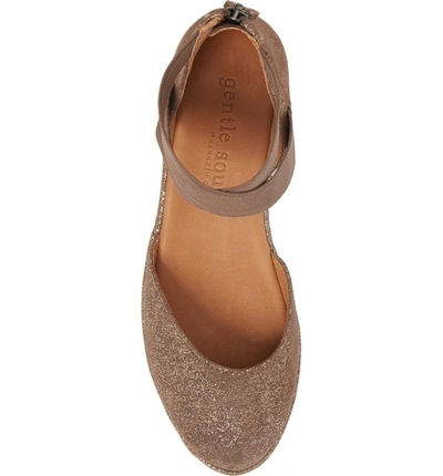 Shop Gentle Souls By Kenneth Cole 'noa' Elastic Strap D'orsay Sandal In Cocoa Metallic Leather