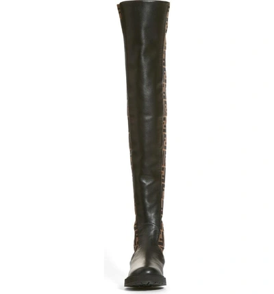 Shop Fendi Rockoko Over The Knee Boot In Brown