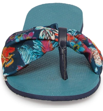 Shop Havaianas You Saint Tropez Sandal In Mineral Blue