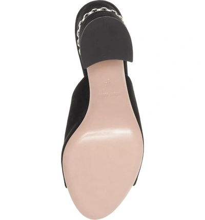 Shop Miu Miu Jewel Slide Sandal In Black