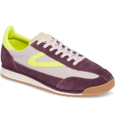 Shop Tretorn Rawlins 2 Sneaker In Eggplant/ Summer Lilac/ Yellow