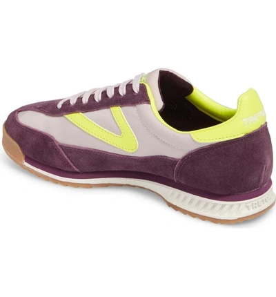 Shop Tretorn Rawlins 2 Sneaker In Eggplant/ Summer Lilac/ Yellow