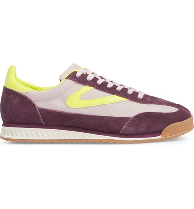 Shop Tretorn Rawlins 2 Sneaker In Eggplant/ Summer Lilac/ Yellow