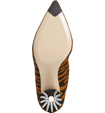 Shop Attico Betta Embellished Genuine Calf Hair Bootie In Tiger Print Calf Hair