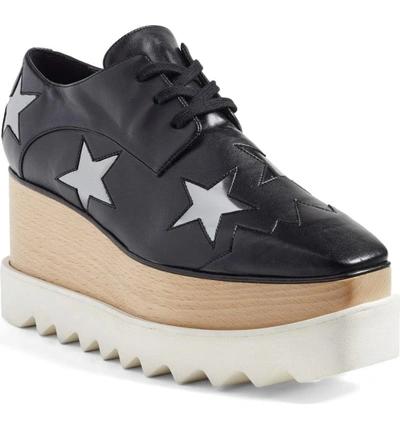 Shop Stella Mccartney Platform Oxford In Black Leather