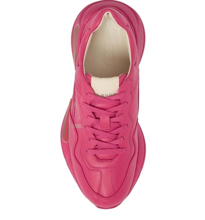 Shop Gucci Rhyton Logo Sneaker In Pink