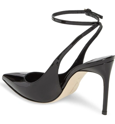 Shop Brian Atwood Vicky Wraparound Pump In Black Patent