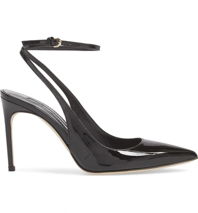 Shop Brian Atwood Vicky Wraparound Pump In Black Patent