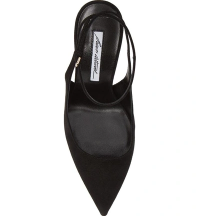 Shop Brian Atwood Vicky Wraparound Pump In Black Suede