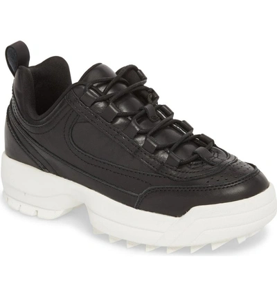 Shop Steve Madden Sidekick Platform Sneaker In Black Leather