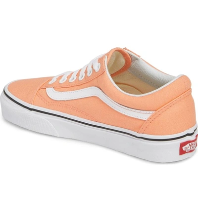Shop Vans Old Skool Sneaker In Peach Pink/ True White