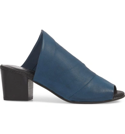Shop Charles By Charles David Yanna Block Heel Slide Sandal In Ink Blue Leather