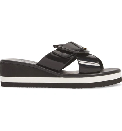 Shop Ancient Greek Sandals Thais Wedge Slide Sandal In Black