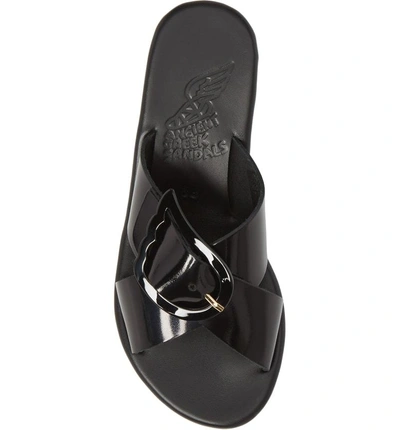 Shop Ancient Greek Sandals Thais Wedge Slide Sandal In Black