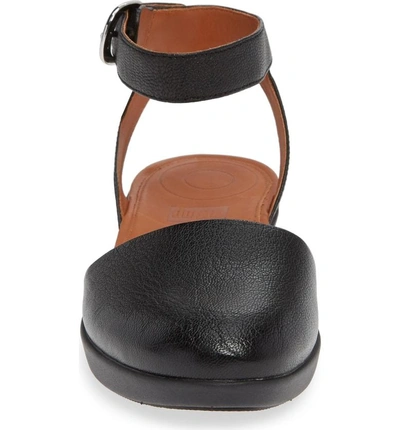 Shop Fitflop Cova Ankle Strap Sandal In Black Leather