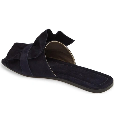 Shop Agl Attilio Giusti Leombruni Ruched Slide Sandal In Blue Suede
