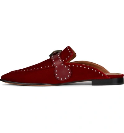 Shop Givenchy Studded Loafer Mule In Dark Red