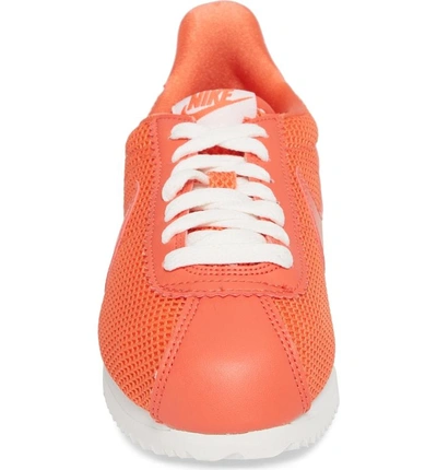 Shop Nike Classic Cortez Premium Sneaker In Rush Coral/ Summit White